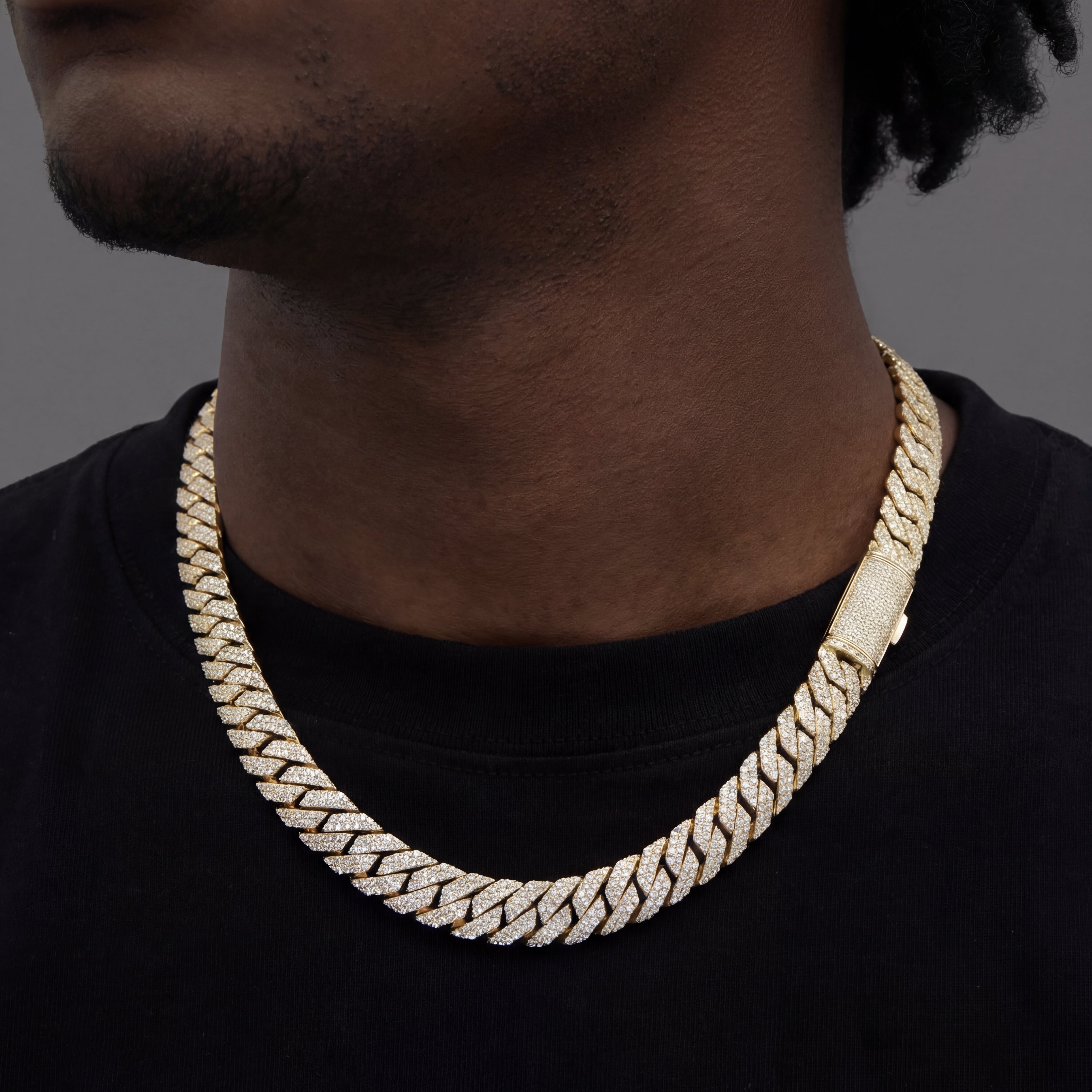 Cubana 10k con diamantes Laboratorio.